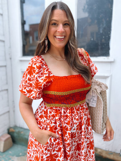 Mad Love Smocked Maxi Dress
