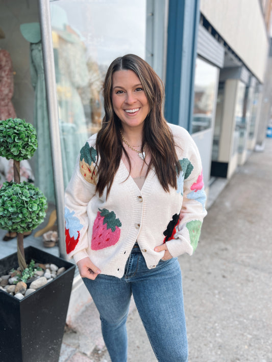Sweet Strawberries Cardigan