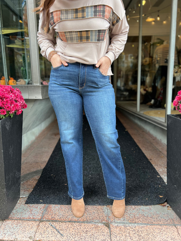 JB Side Seam Detail Straight Jeans