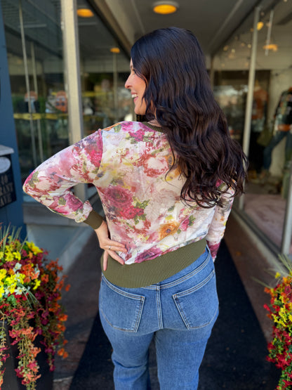 Forever Yours Floral Mesh Cardigan