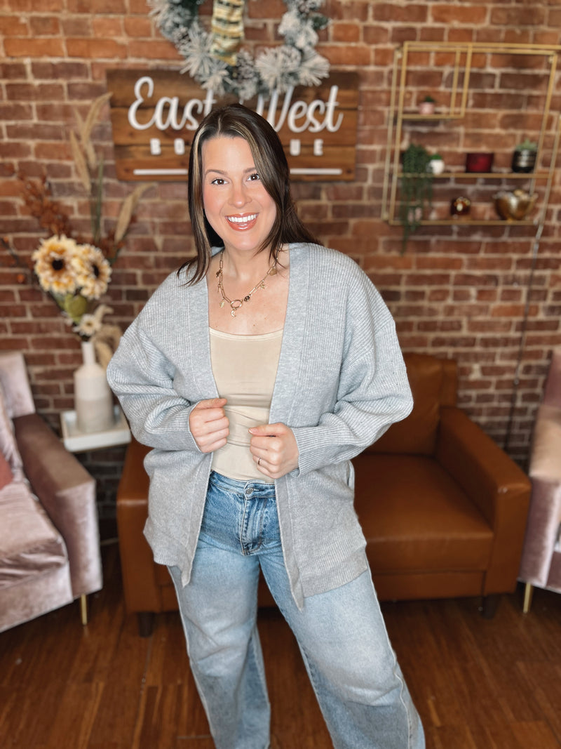 WB Open Grey Cardigan