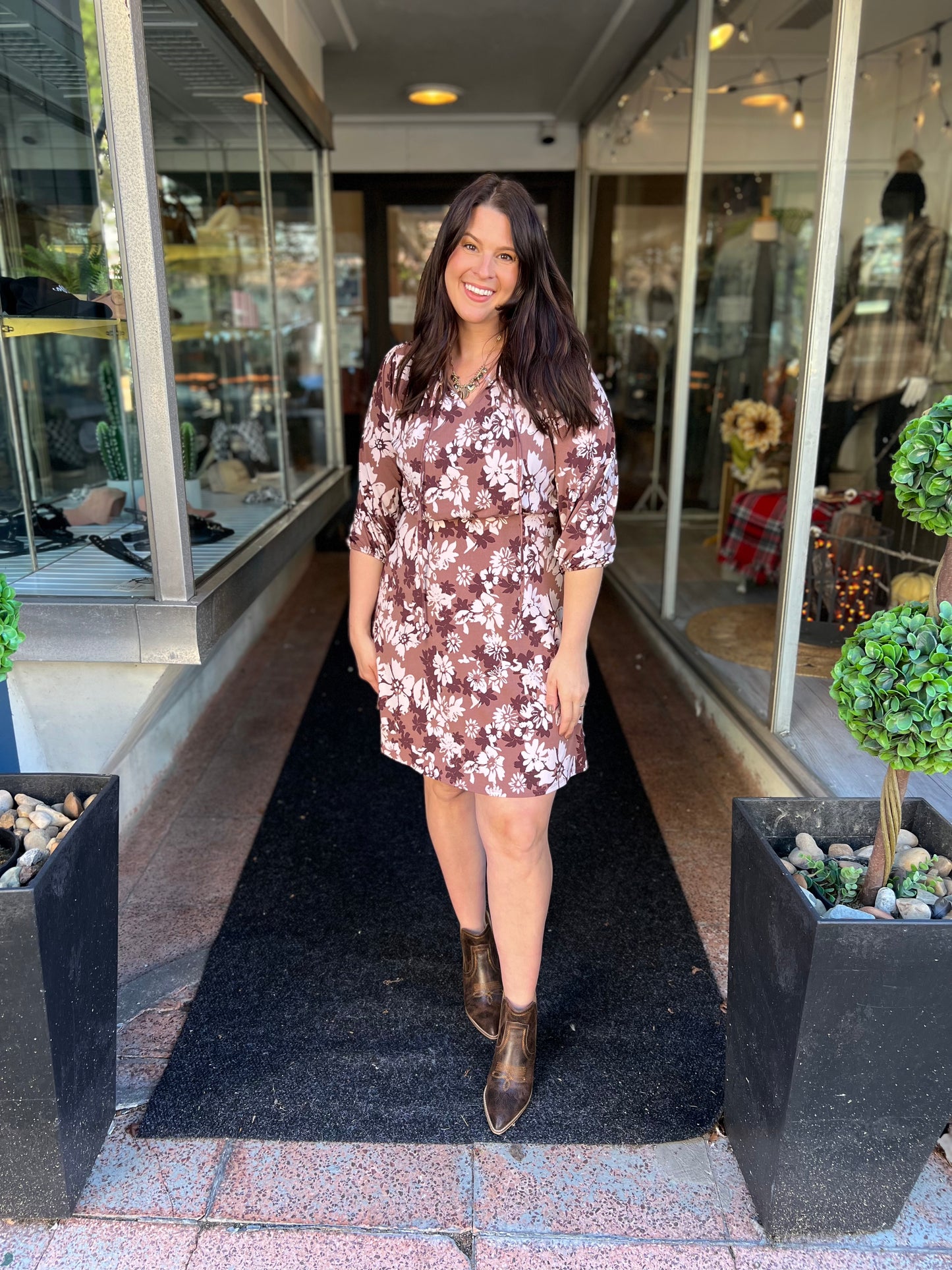 *Final Sale* Chocolate Garden Mini Dress