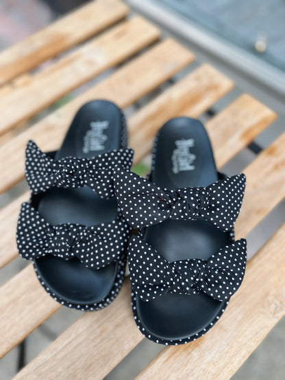 Corkys Polka Dot Lil Bit Knotty Sandals