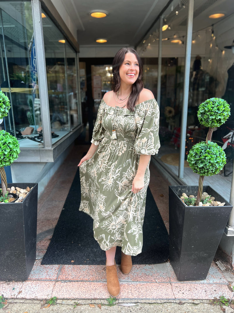 Where Are We Midi Dress
