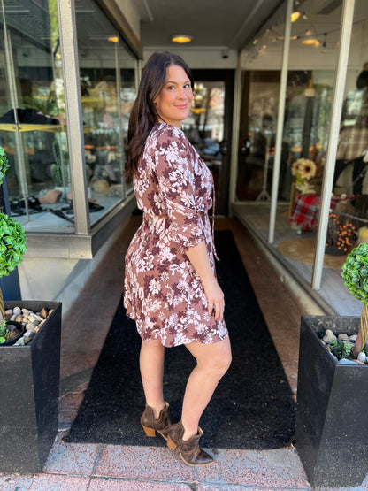 *Final Sale* Chocolate Garden Mini Dress