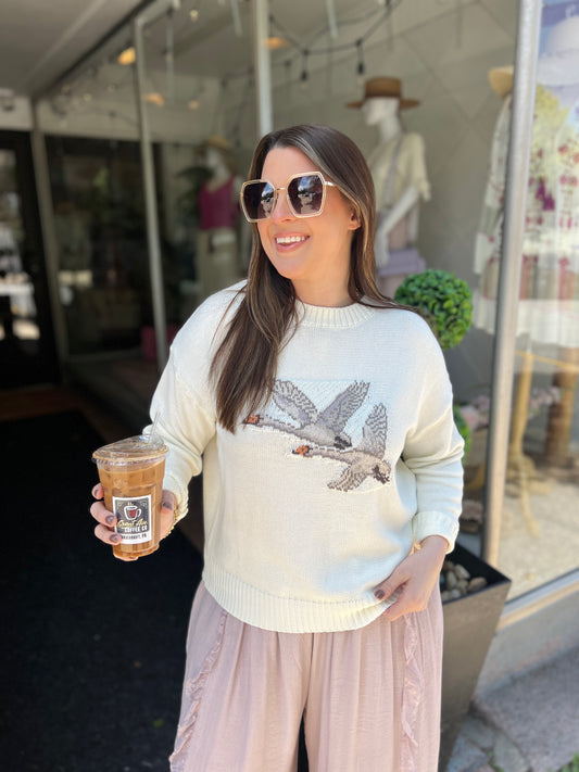 Flying Feathers Sweater