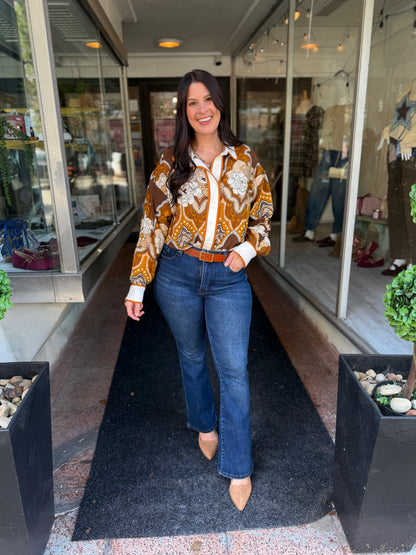 Retro Collared Blouse