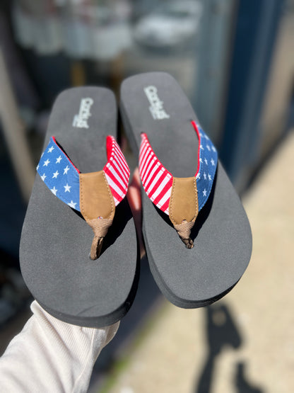 Corkys Liberty Flip Flops