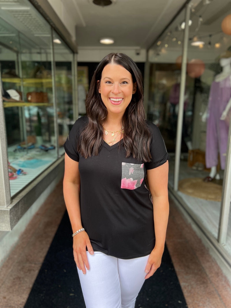 Fancy Floral Pocket Tee