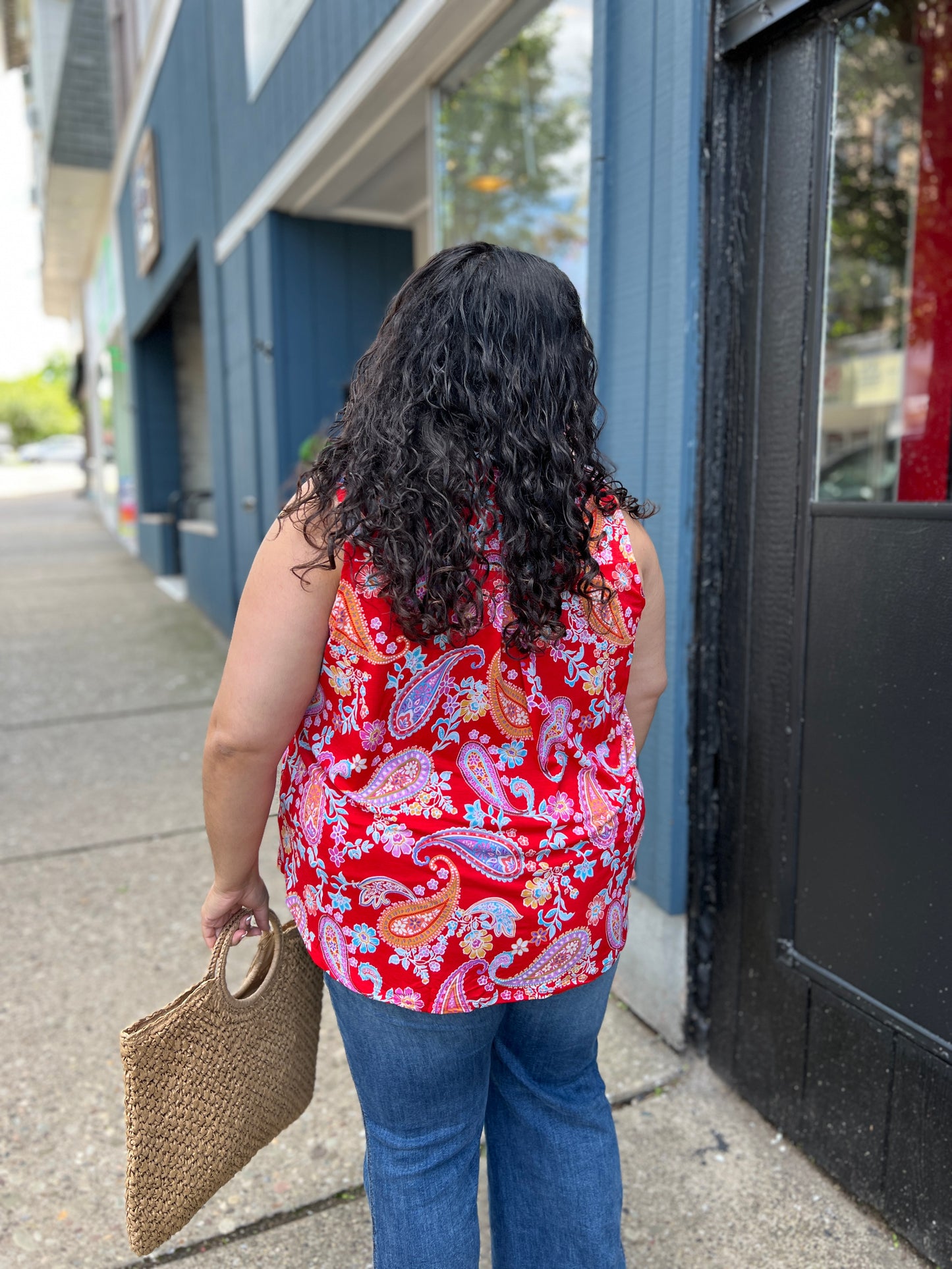 Burning Up Paisley Tank Top