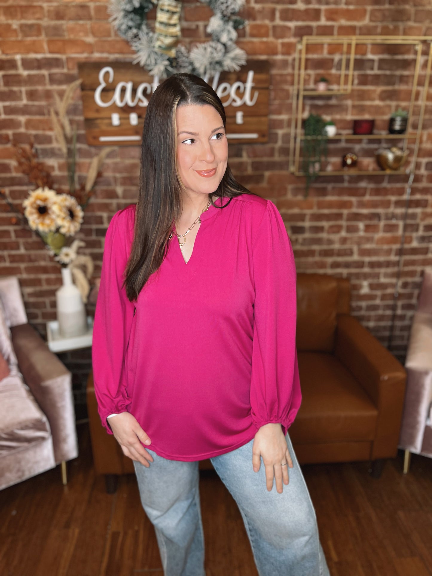 WB Magenta Blouse