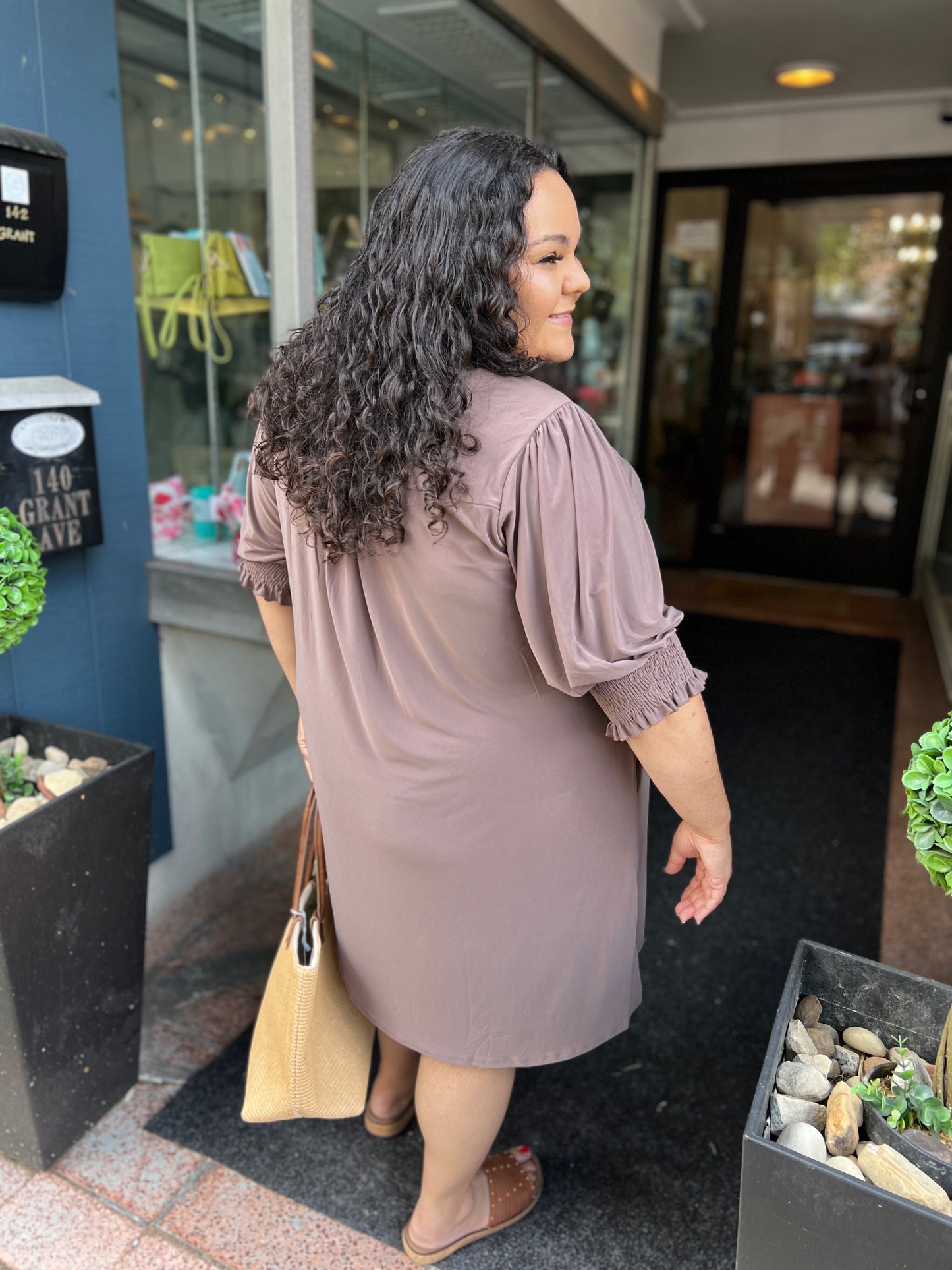 Mocha Time Mini Dress