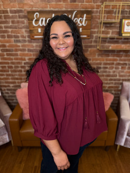 Amontillado Pintuck Blouse