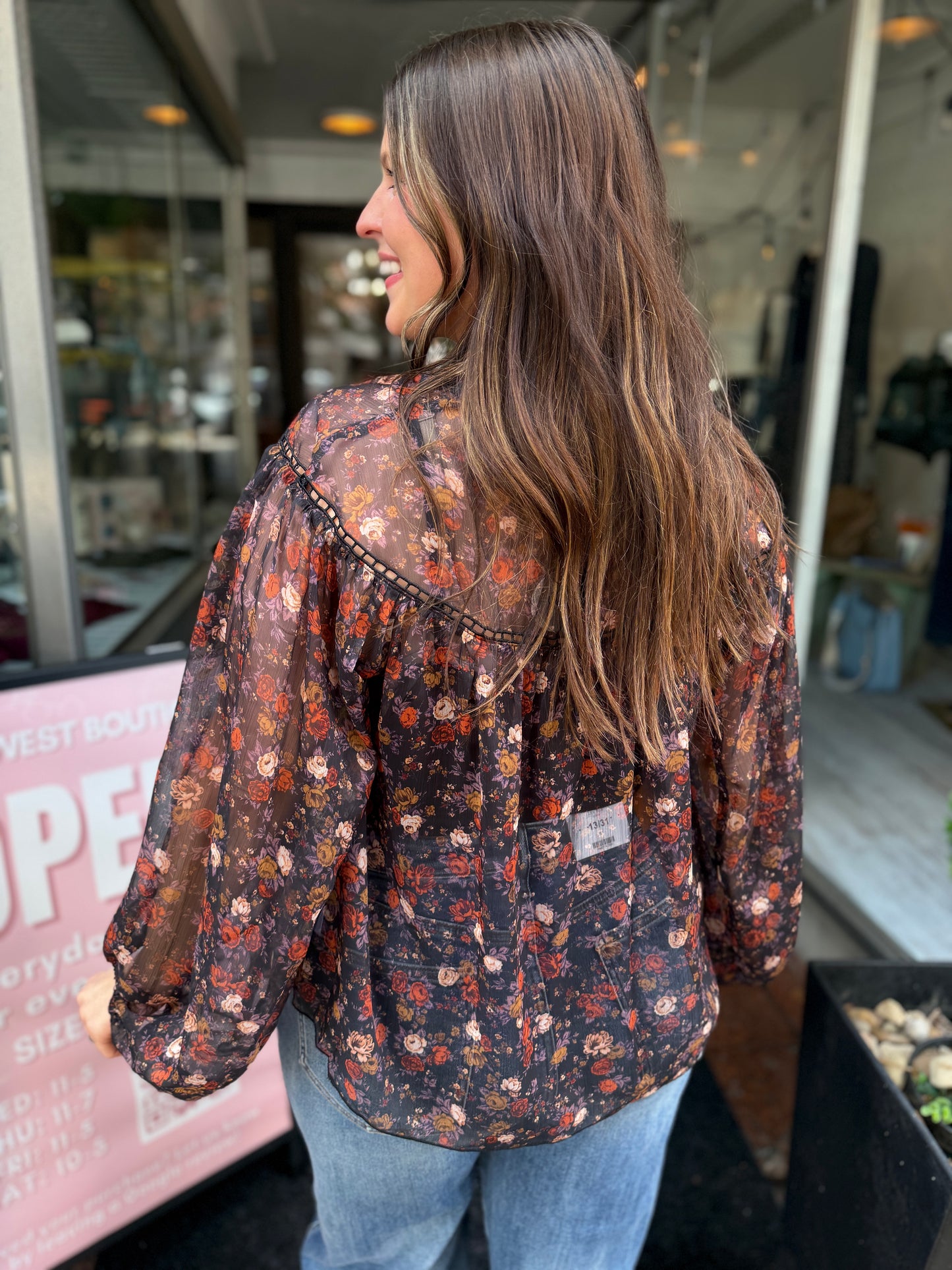 Winding Down Sheer Blouse