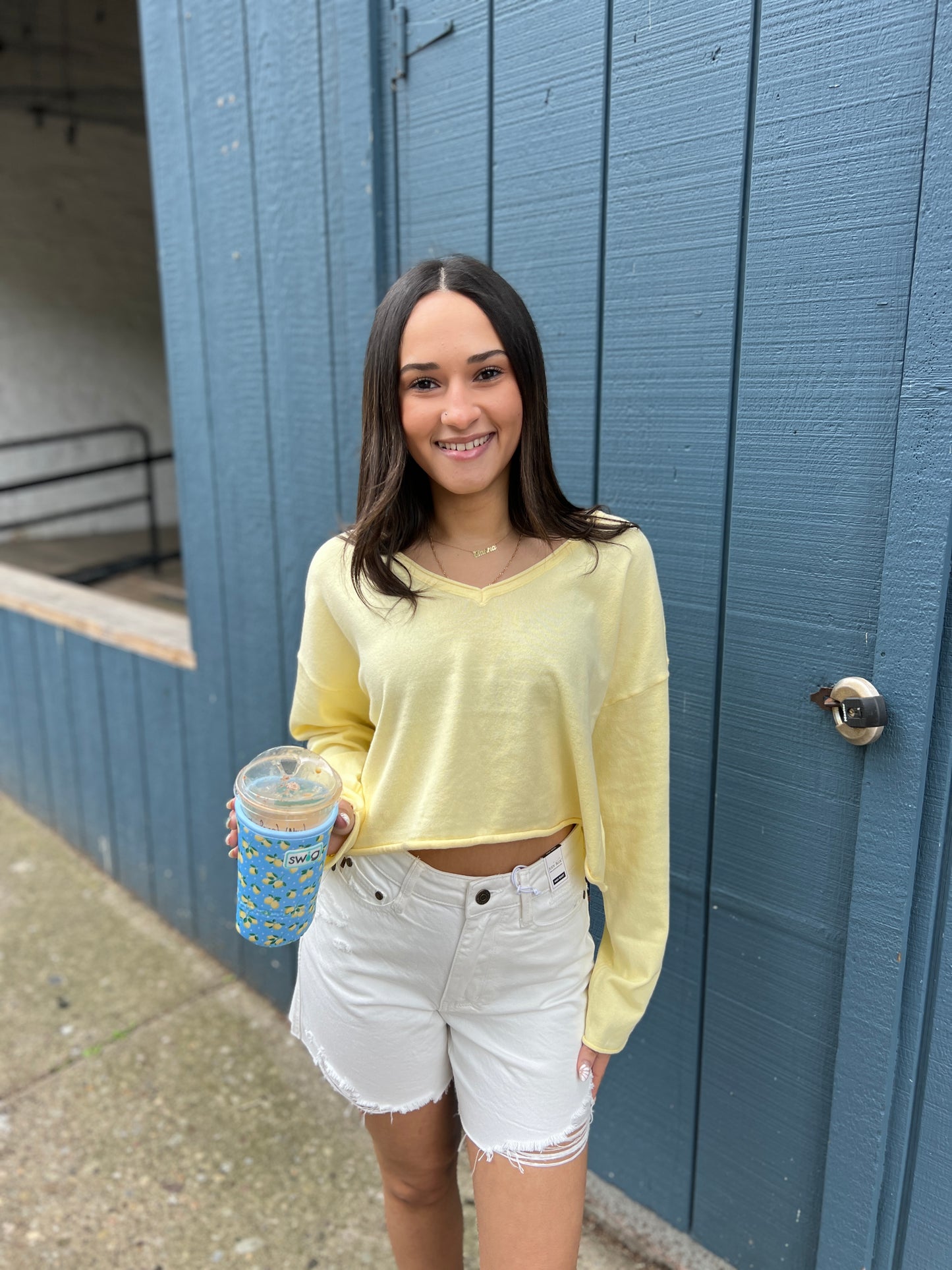 Doing Good Lately Crop Sweater