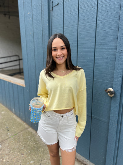 Doing Good Lately Crop Sweater