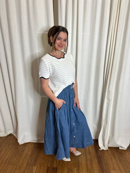 *Final Sale* WB Denim Skirt