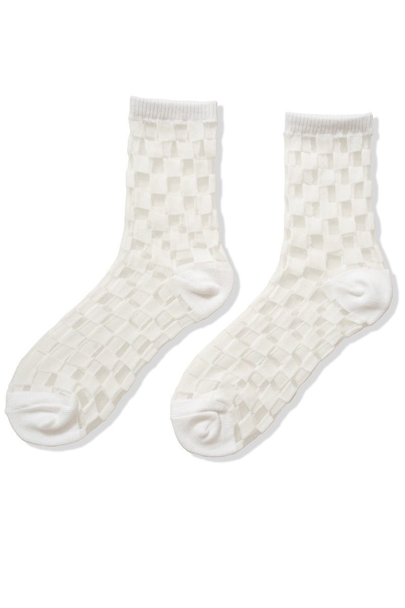 Checkered Mesh Socks