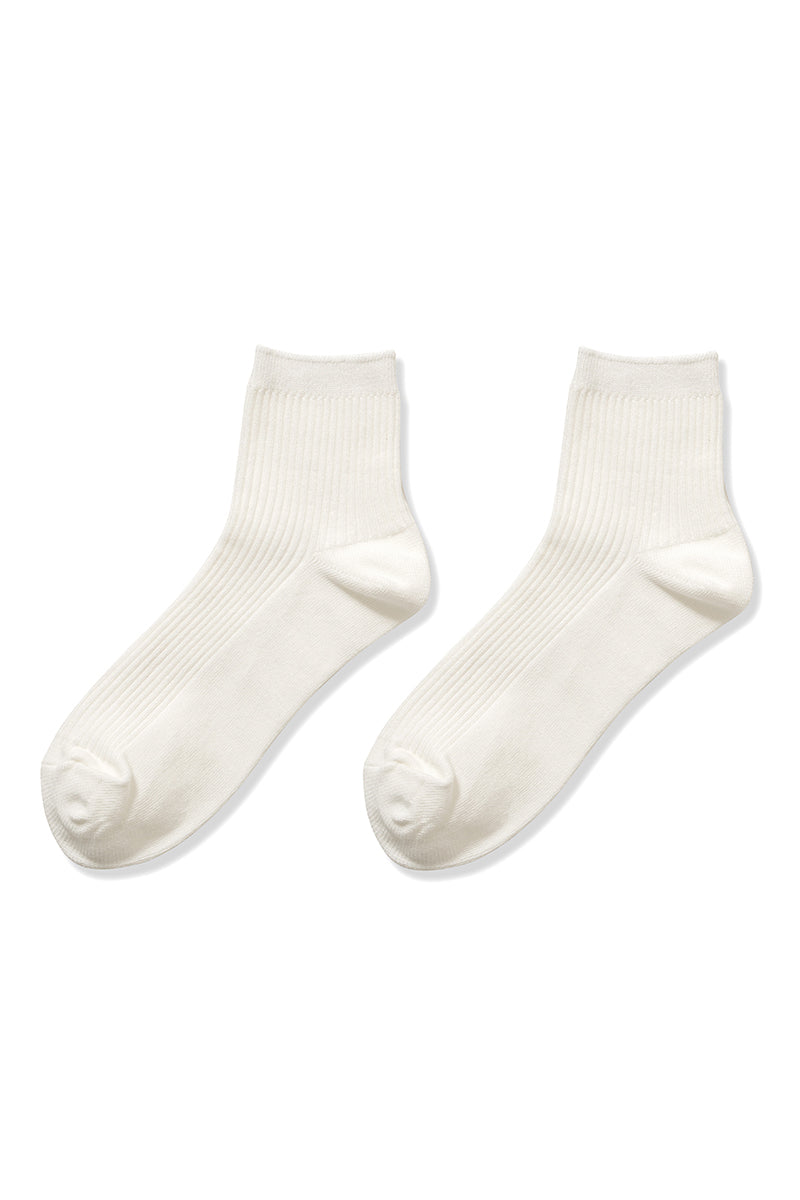 Ribbed Crew Socks