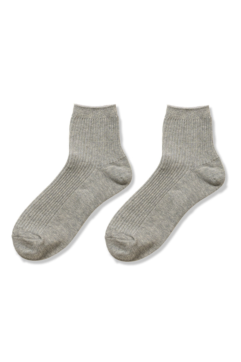 Ribbed Crew Socks