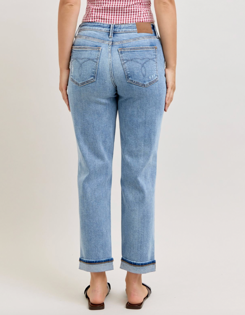 JB Cuffed Boyfriend Jeans