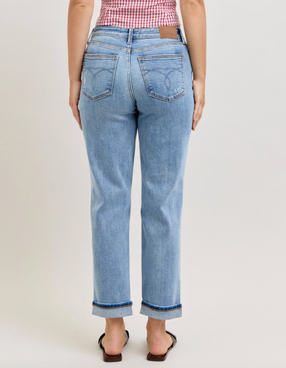 JB Cuffed Boyfriend Jeans