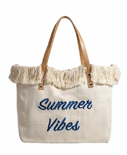 Summer Vibes Canvas Tote
