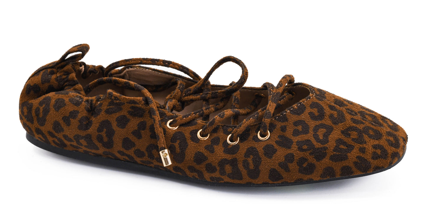 Corkys Tied Up Leopard Ballet Flats