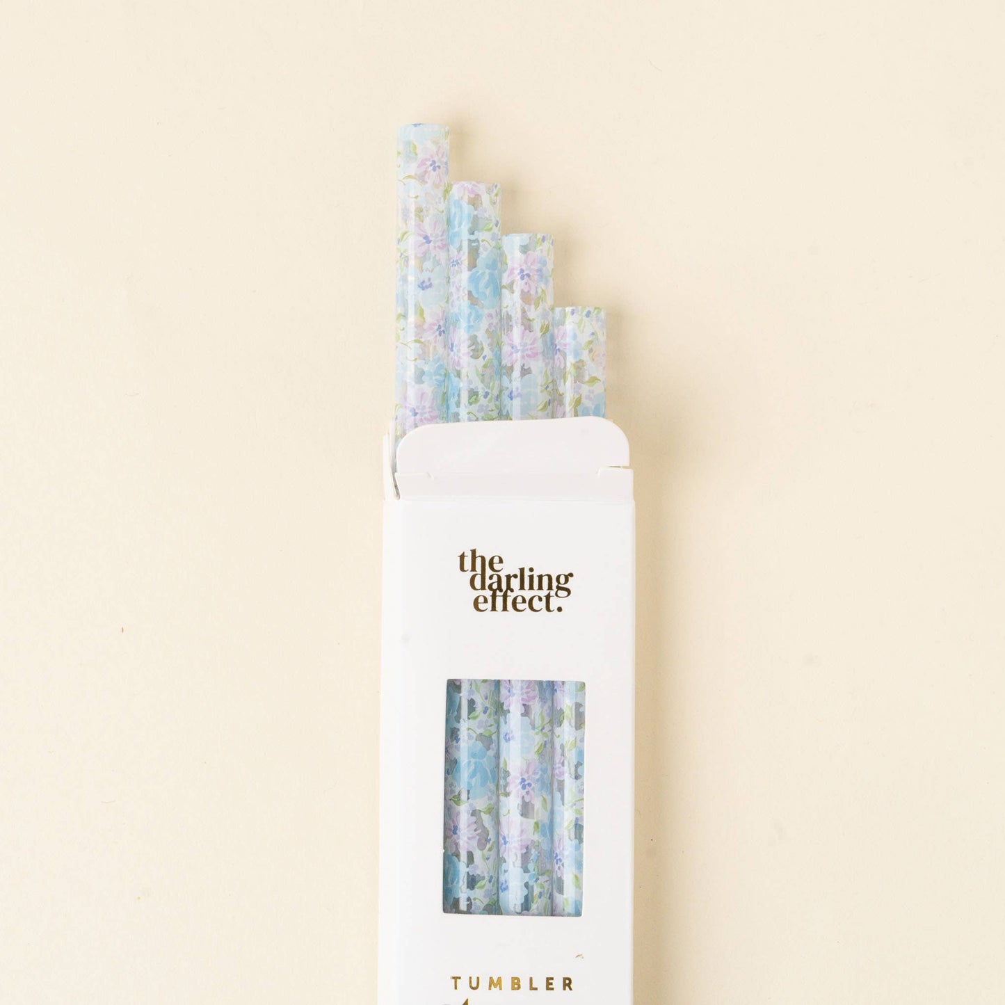 Secret Garden Blue Straw Set