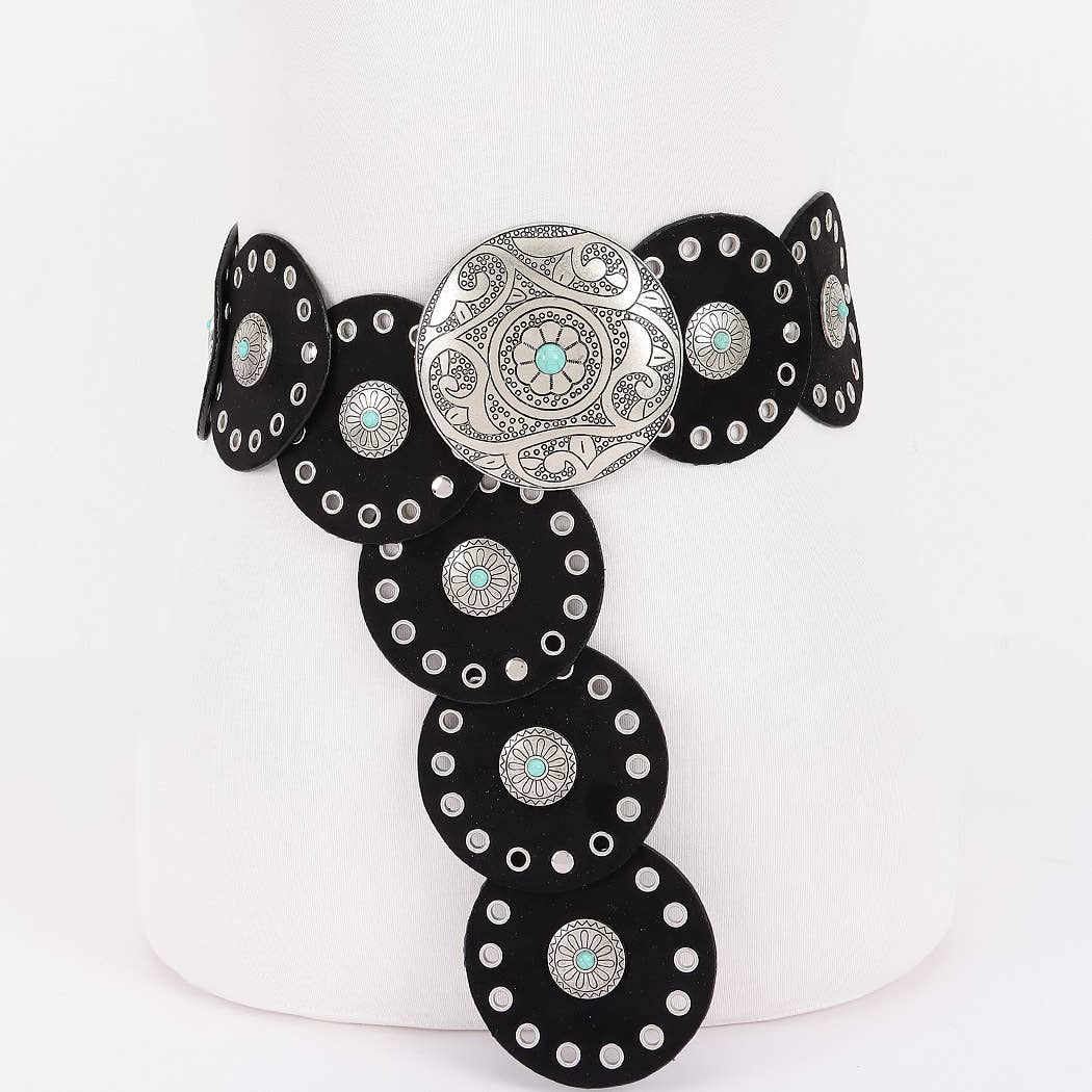 Faux Suede Disc Belt