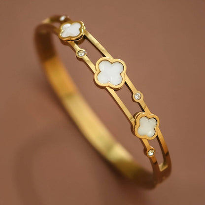 Quatrefoil Bangle Bracelet