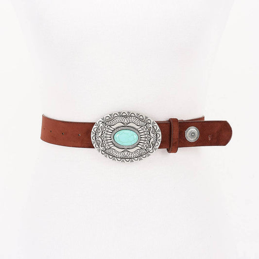 Faux Suede Multi Metal Belt
