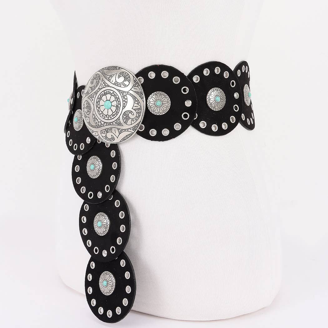 Faux Suede Disc Belt