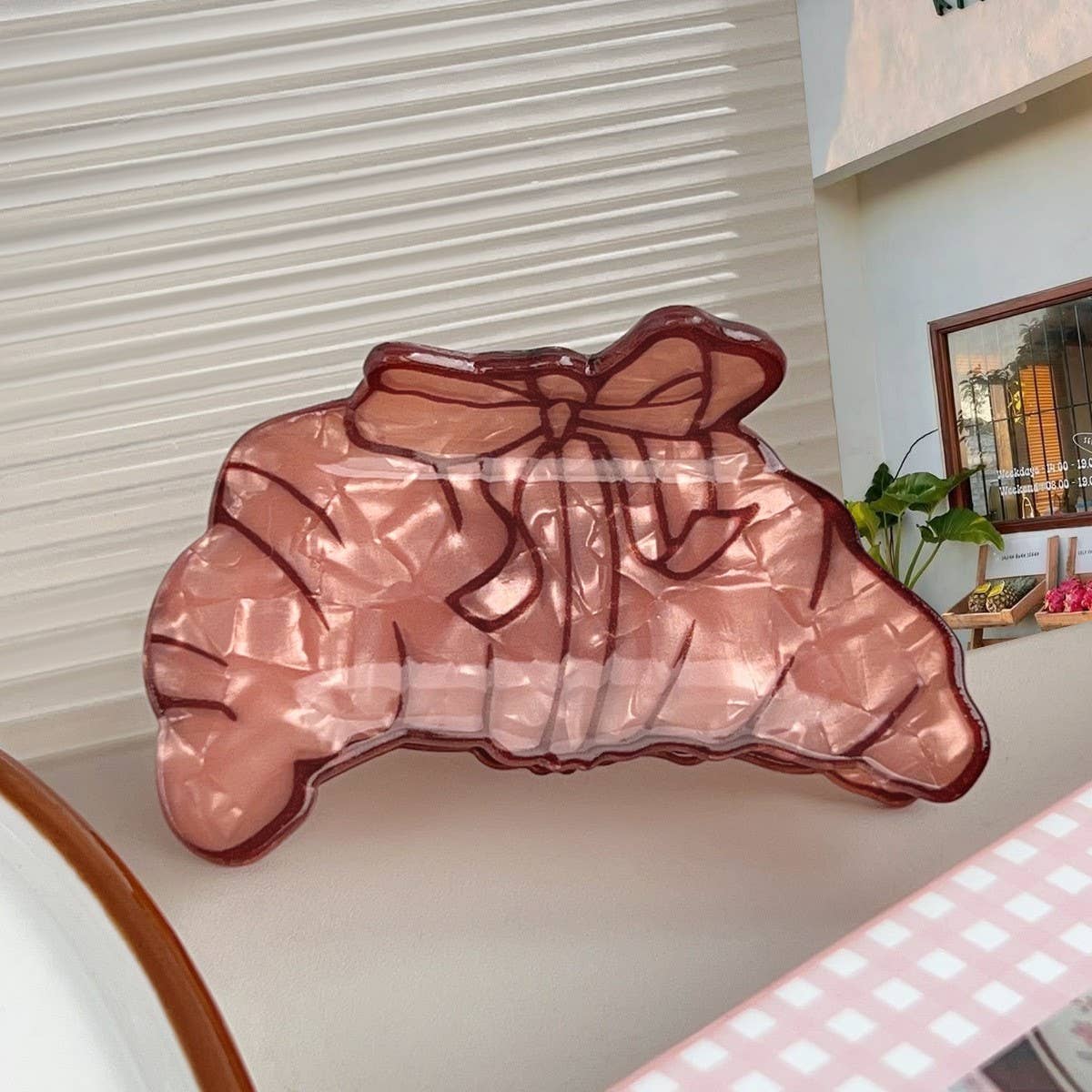 Coffee & Croissant Claw Clips