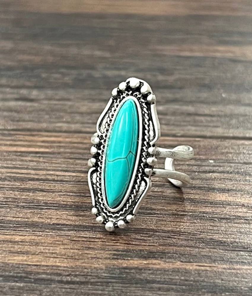 Oval Western Turquoise Ring