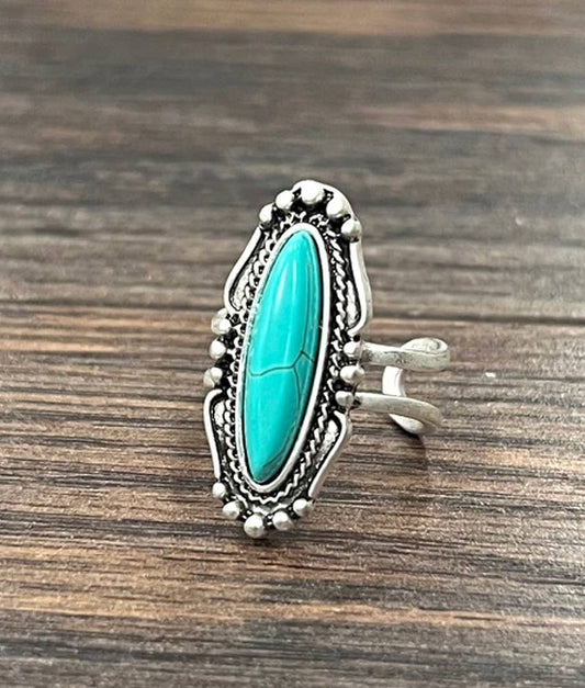 Oval Western Turquoise Ring