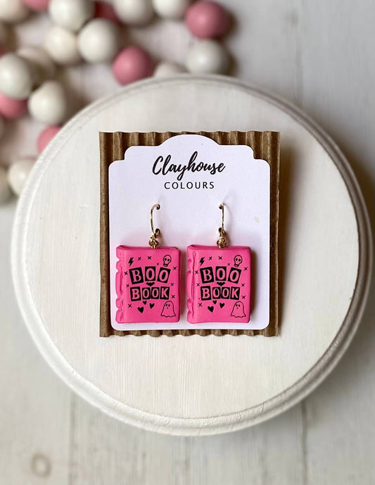 Boo Book Earrings