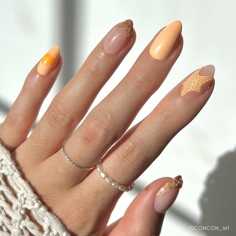 Sunny Shores Press-On Nails
