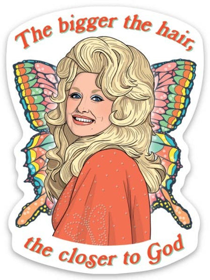 Dolly Hair Die Cut Sticker