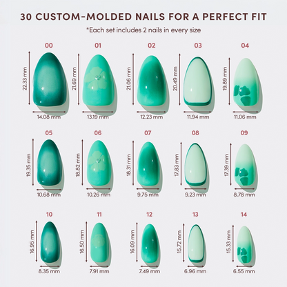 Siren Green Nail Set