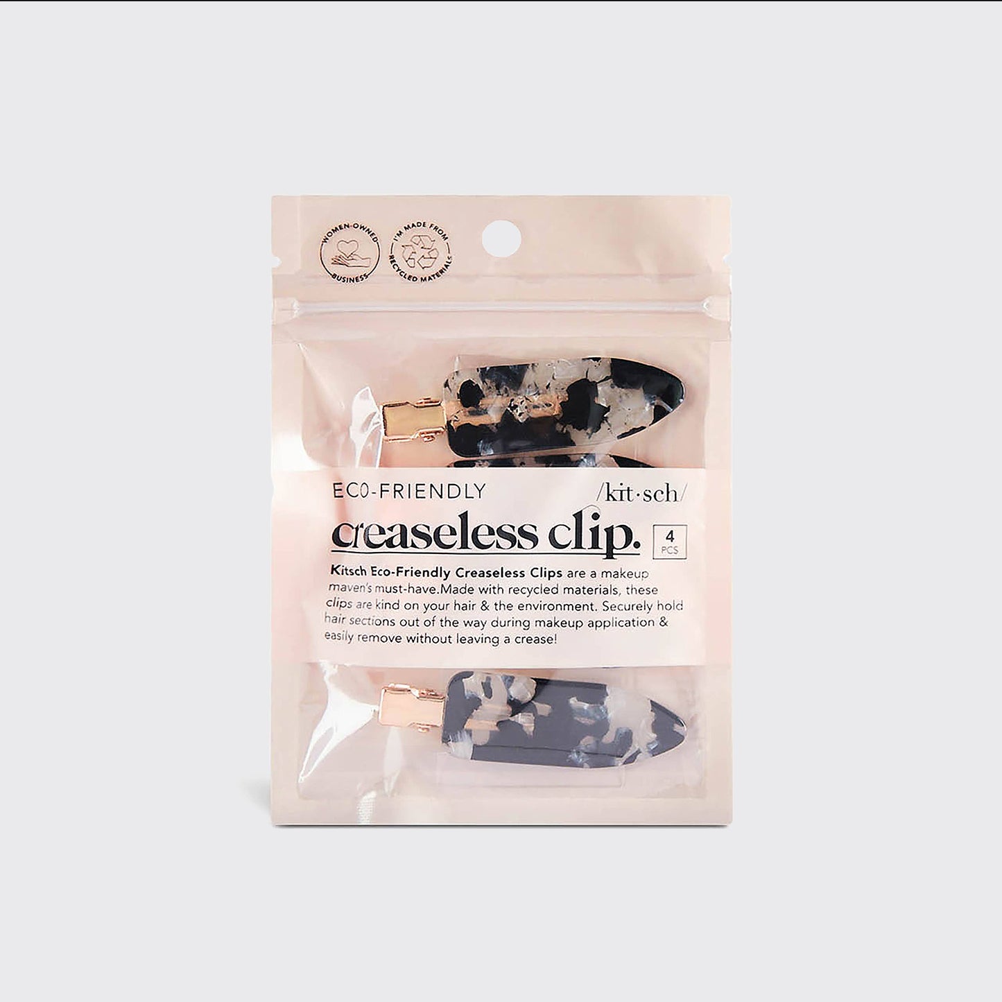 Black Terazzo Creaseless Clips 4pc Set