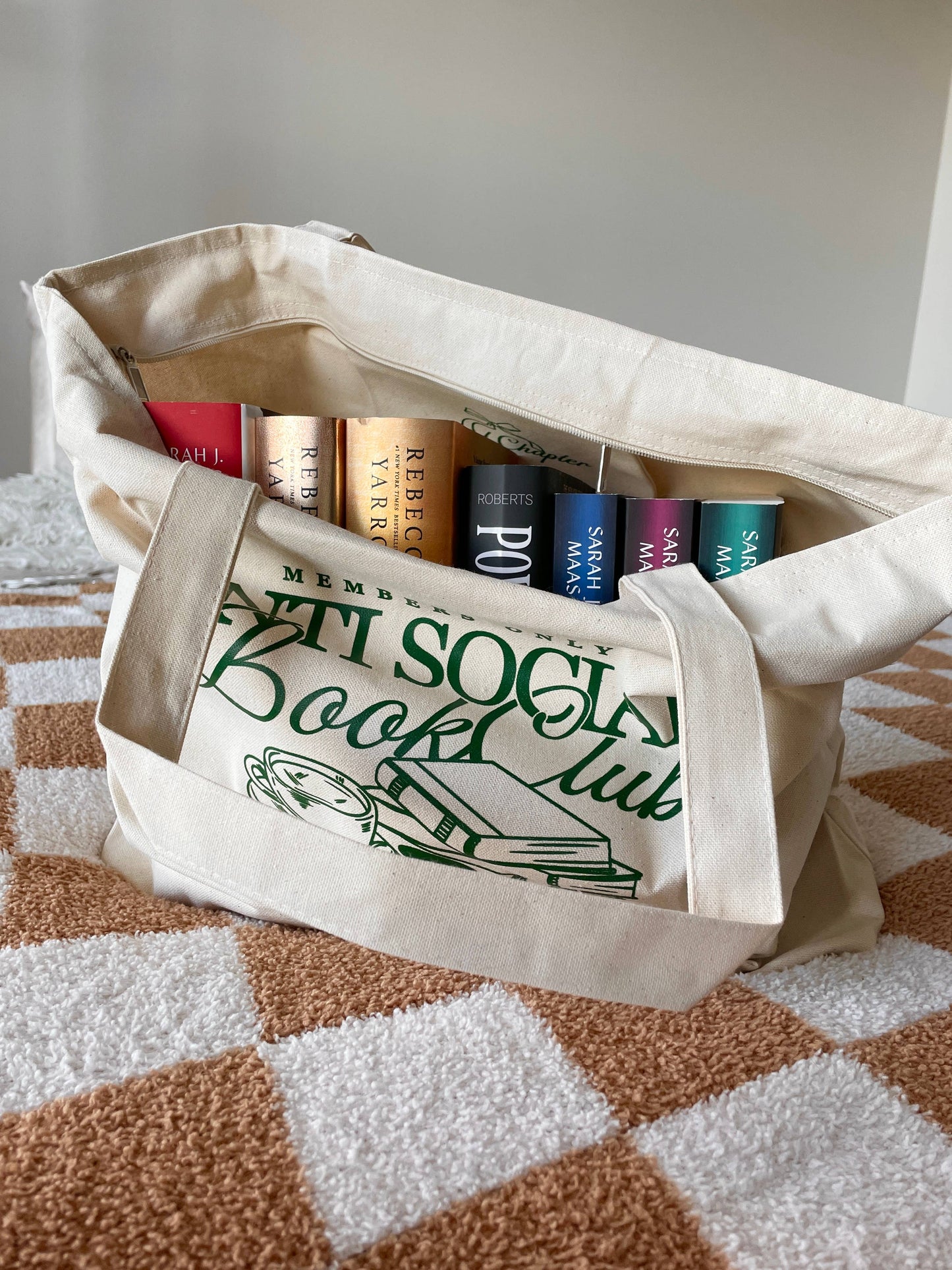 Anti Social Book Club Canvas Tote Bag
