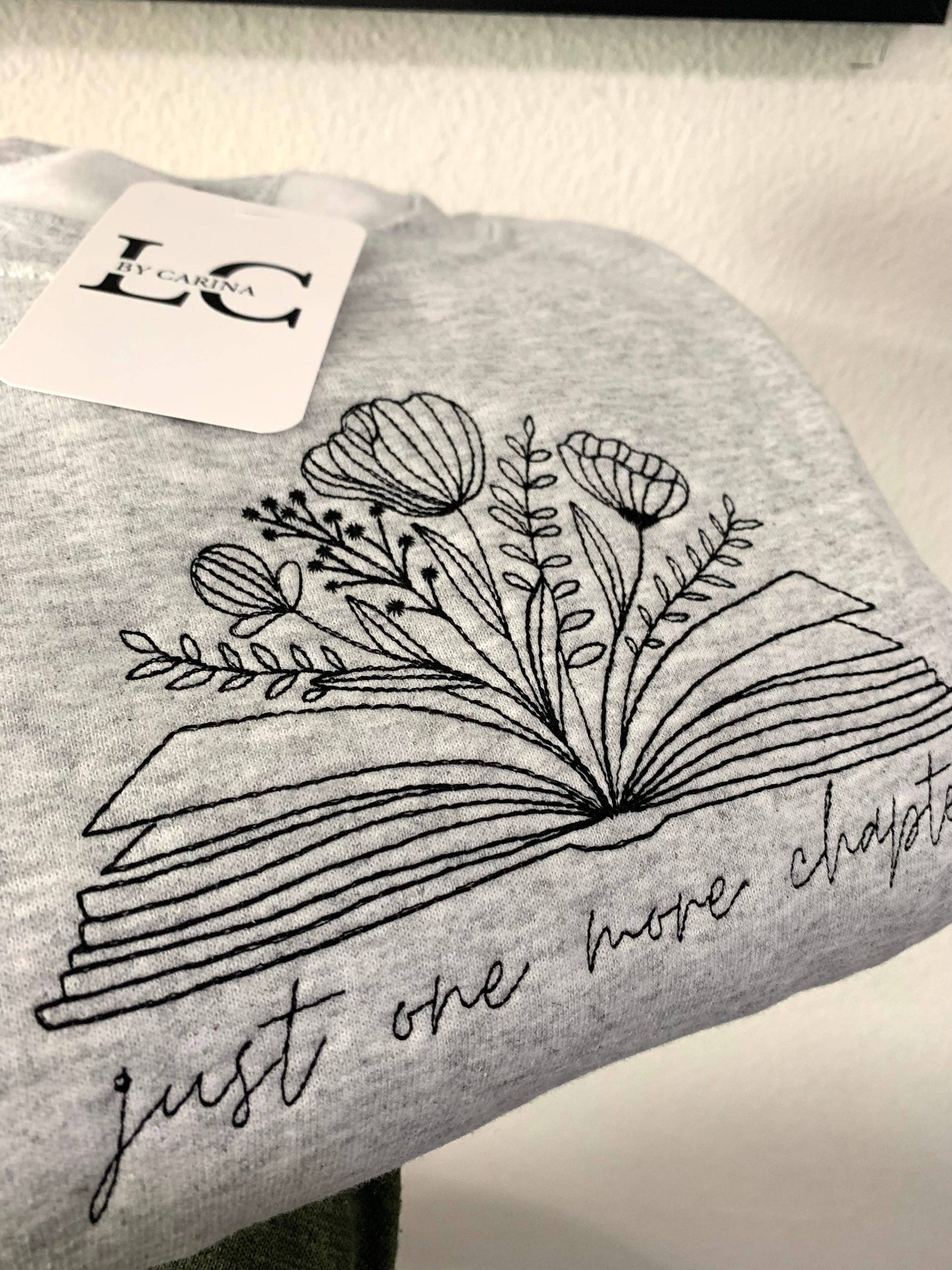 "One More Chapter" Embroidered Sweatshirt