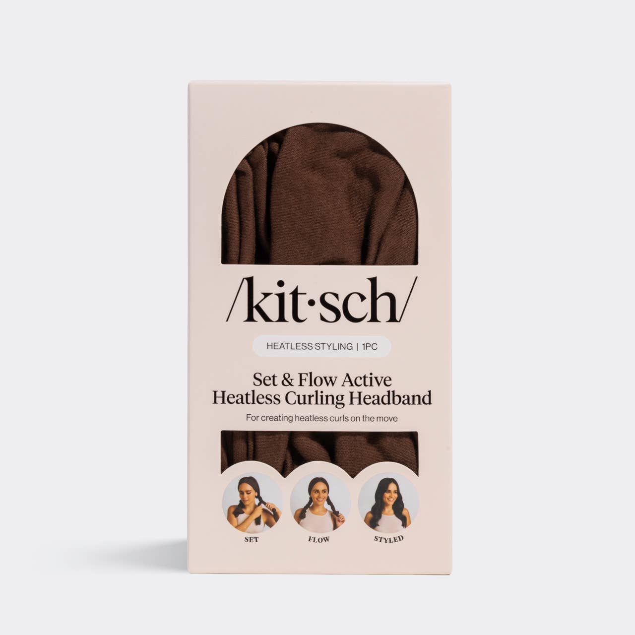 Brown Heatless Curling Headband