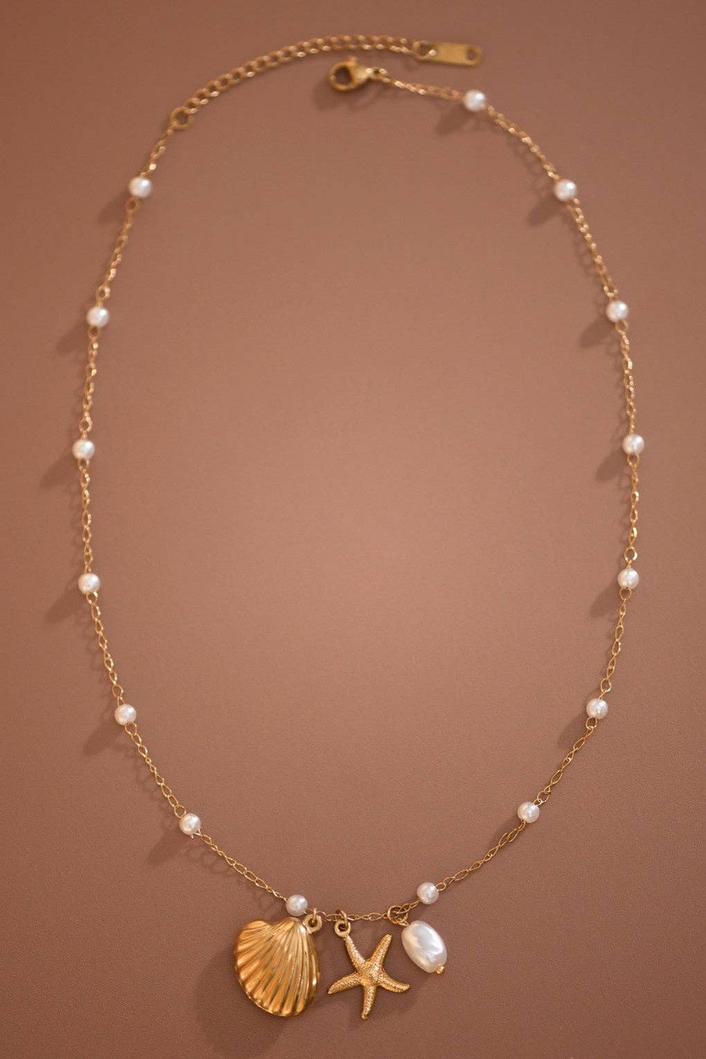 Stone, Starfish, & Seashell Necklace