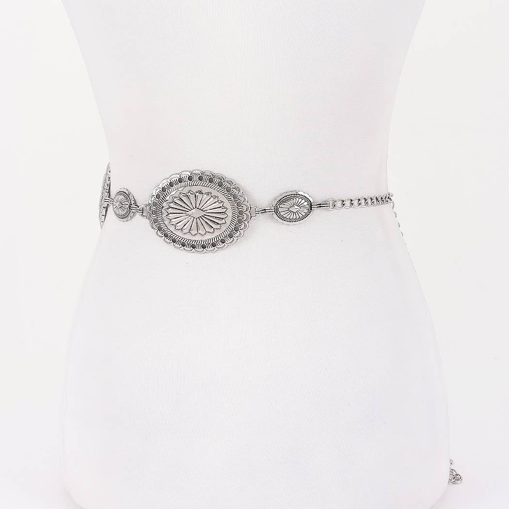 Plus Size Vintage Metal Chain Belt