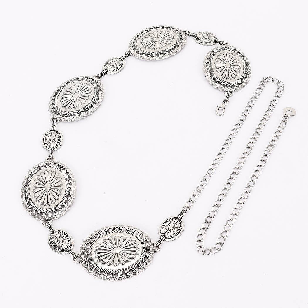 Plus Size Vintage Metal Chain Belt