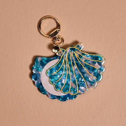 Seashell Mirror Bag Charm