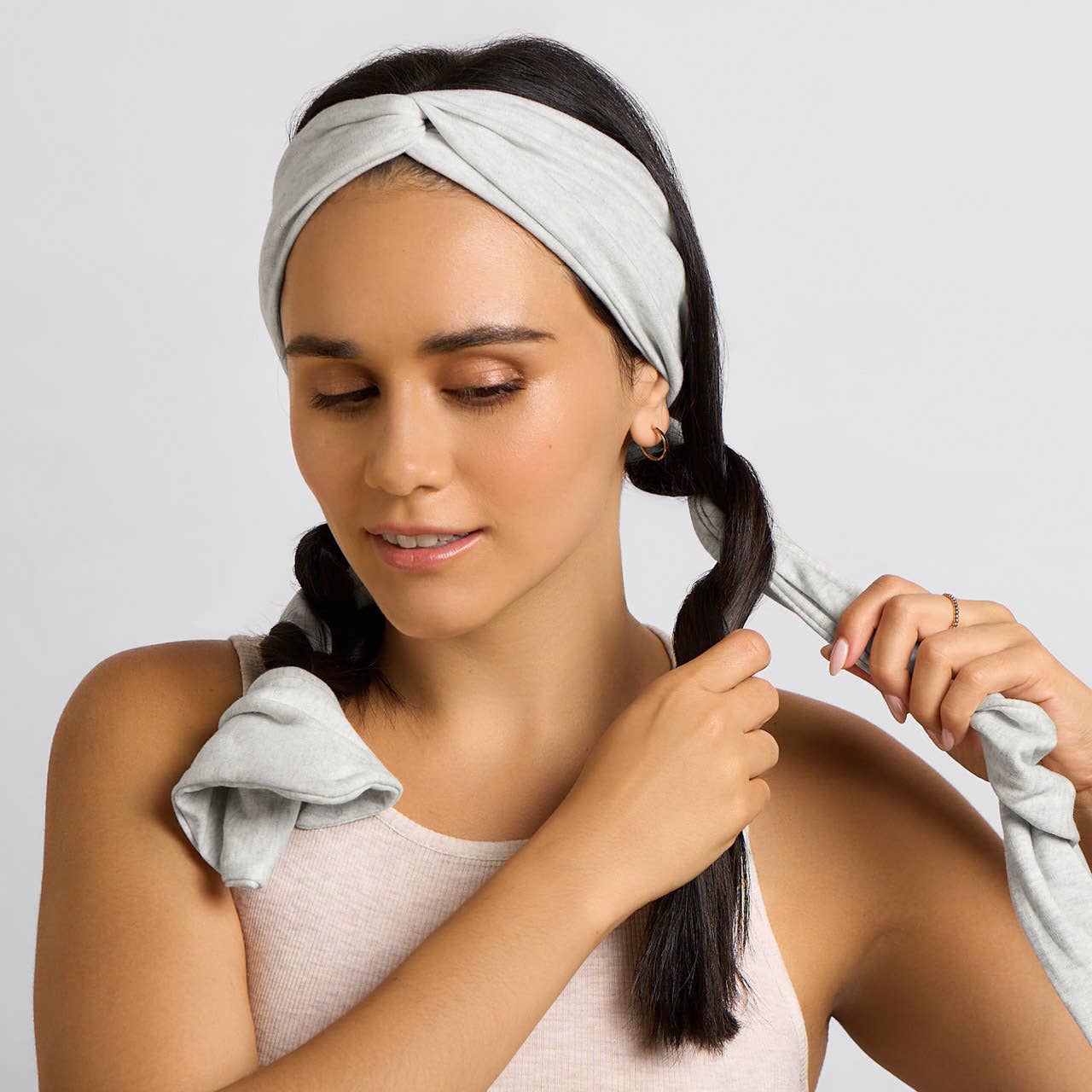 Gray Heatless Curling Headband