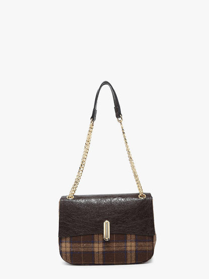 Winter Plaid Shoulder Bag